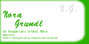 nora grundl business card